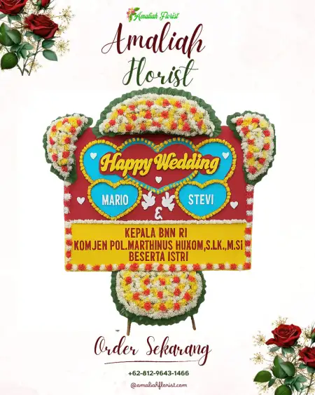 Papan Bunga Pernikahan Daratsekip